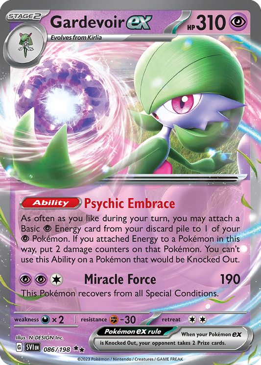 Gardevoir ex 086/198 — Scarlet Violet Base — Ultra Rare