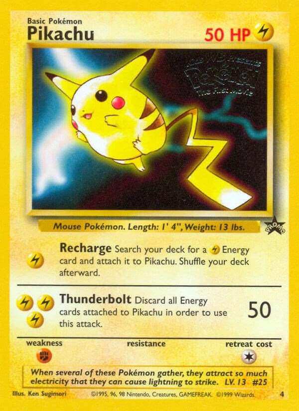 Pikachu 4 — Pokemon Promo — Moderately Played