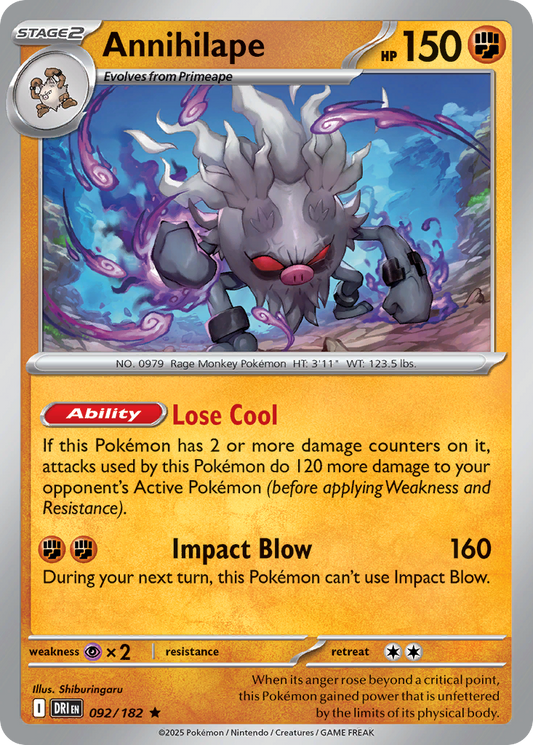Annihilape 92 — Destined Rivals — Holo Rare