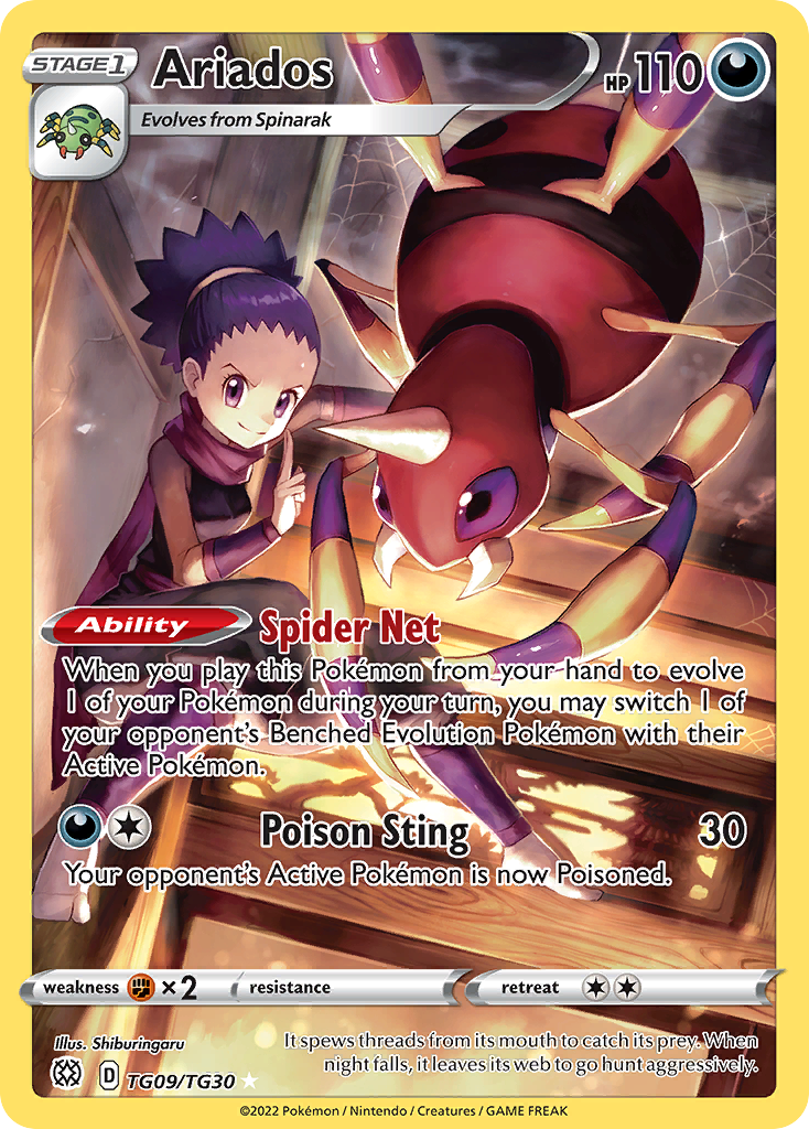Karen's Ariados TG09/TG30 — Brilliant Stars — Ultra Rare (Full Art)
