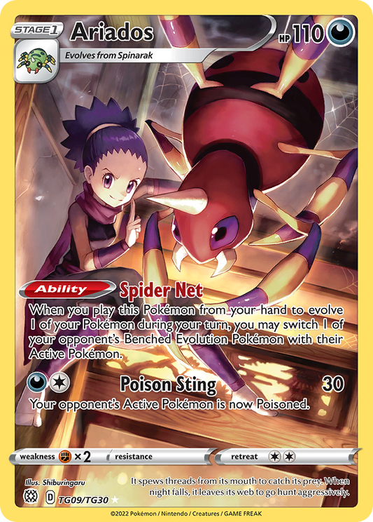 Karen's Ariados TG09/TG30 — Brilliant Stars — Ultra Rare (Full Art)