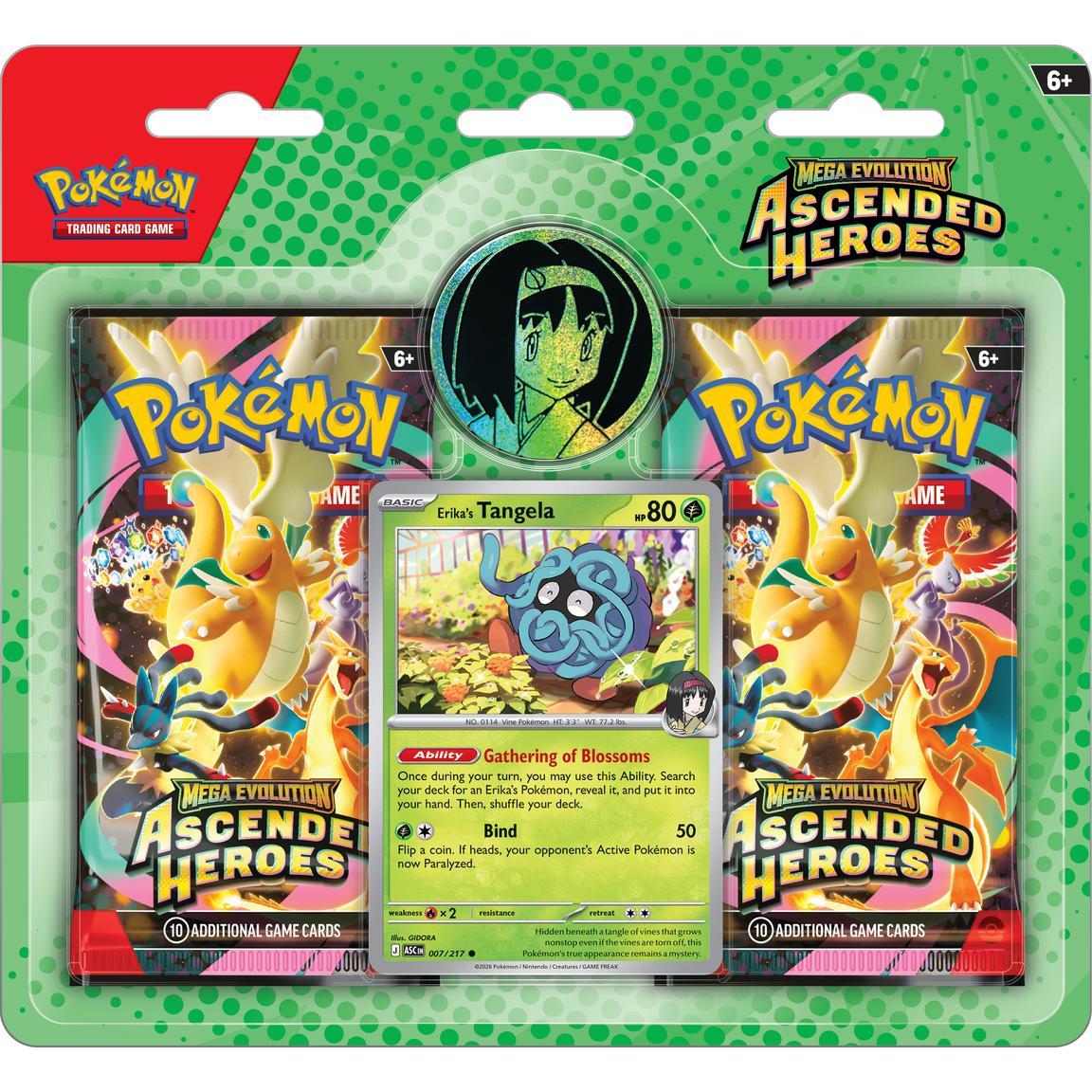 Ascended Heroes Erika's Tangela coin booster 2-pack (sealed)