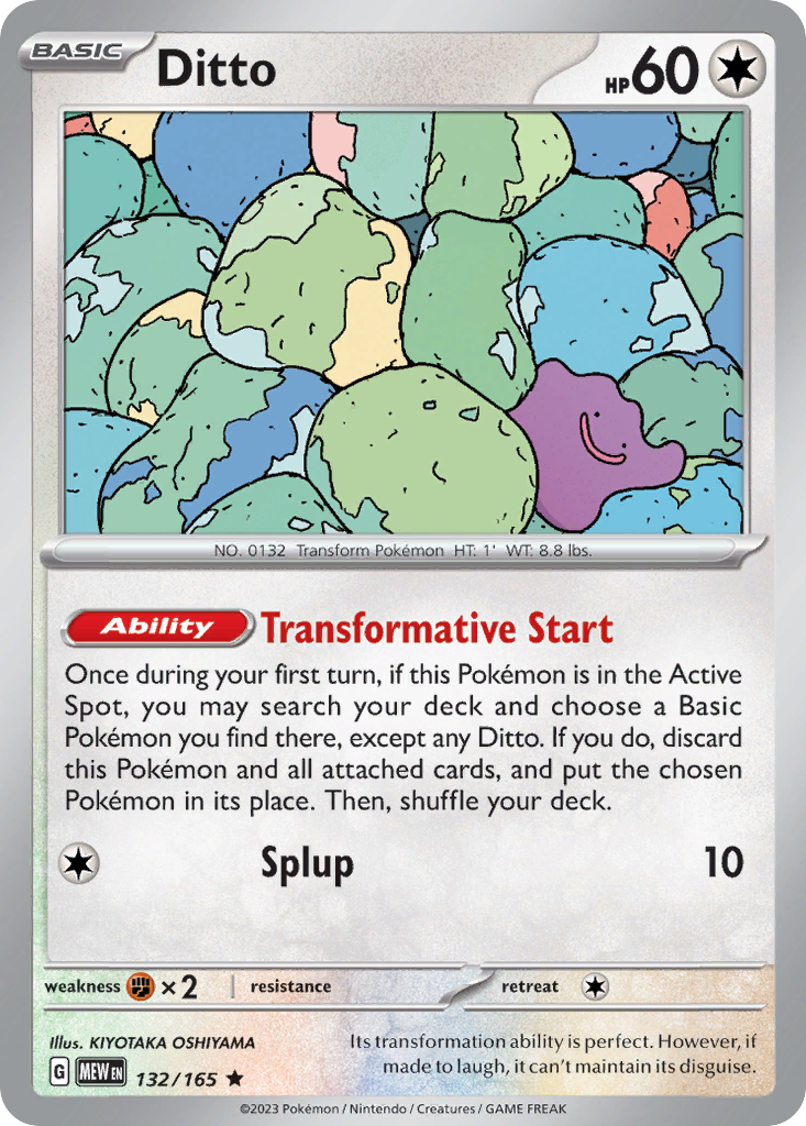 Ditto 132 — Pokémon 151 — Holo