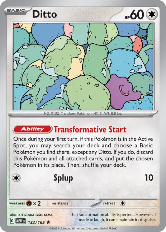 Ditto 132 — Pokémon 151 — Holo