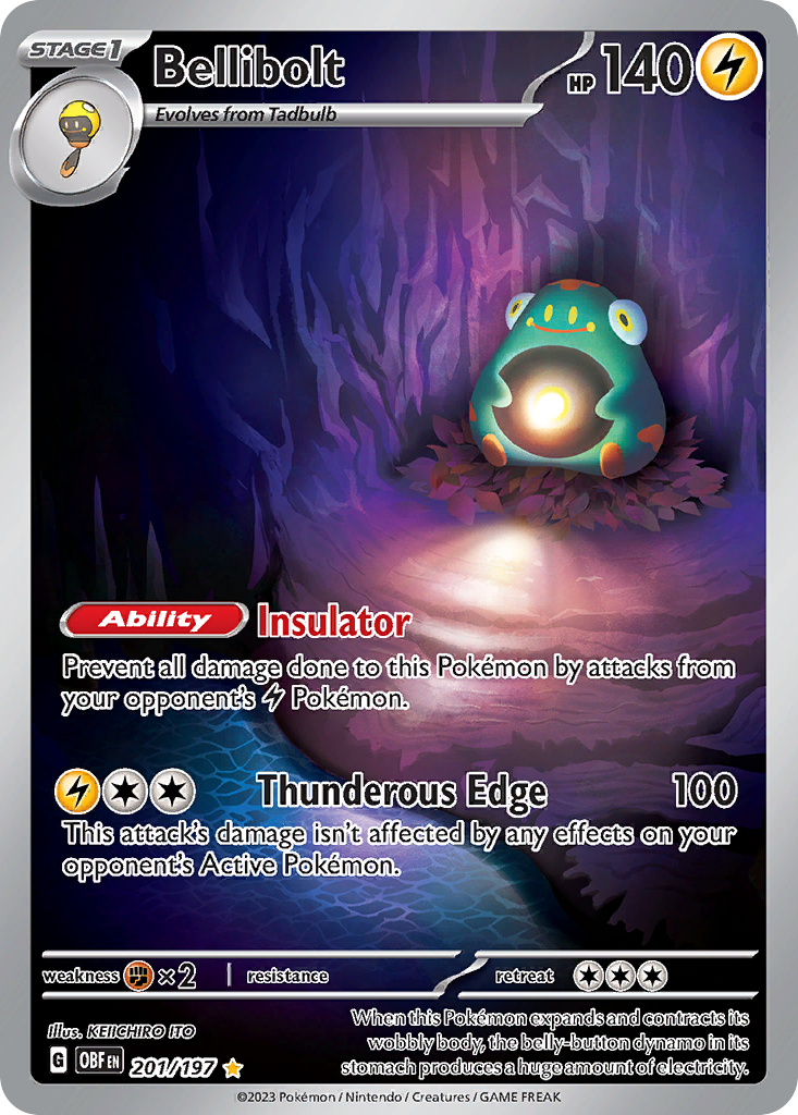 Bellibolt 201 — Obsidian Flames — Holo