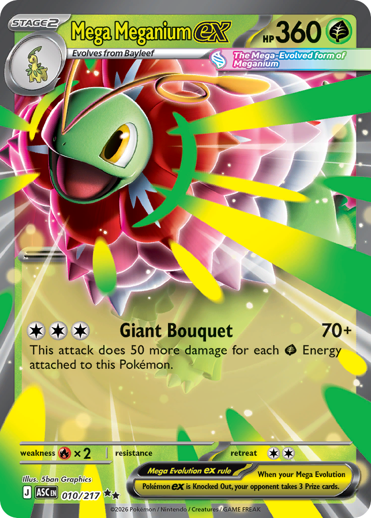 Mega Meganium ex 010/217 — Ascended Heroes — Double Rare