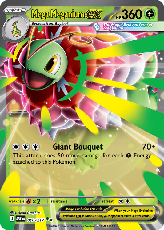 Mega Meganium ex 010/217 — Ascended Heroes — Double Rare