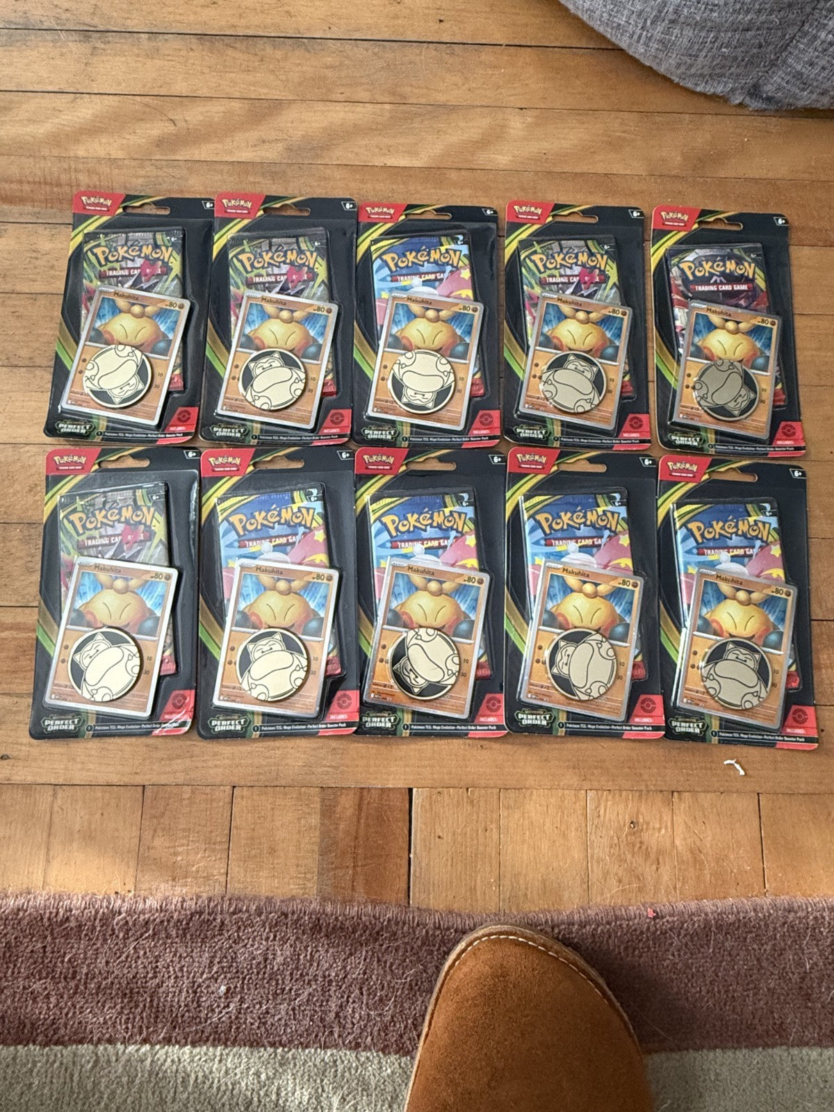 Pokémon Makuhita Perfect Order Single-Pack Blister — 10-Pack Sealed Lot